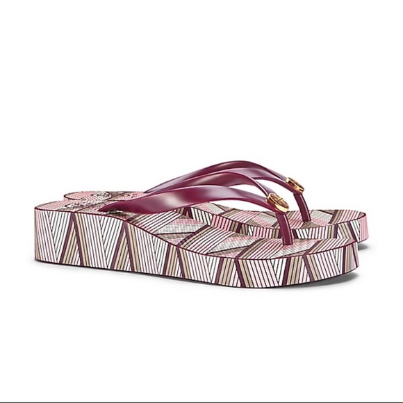 Tory Burch Shoes - Tory Burch Wedge Flip Flip